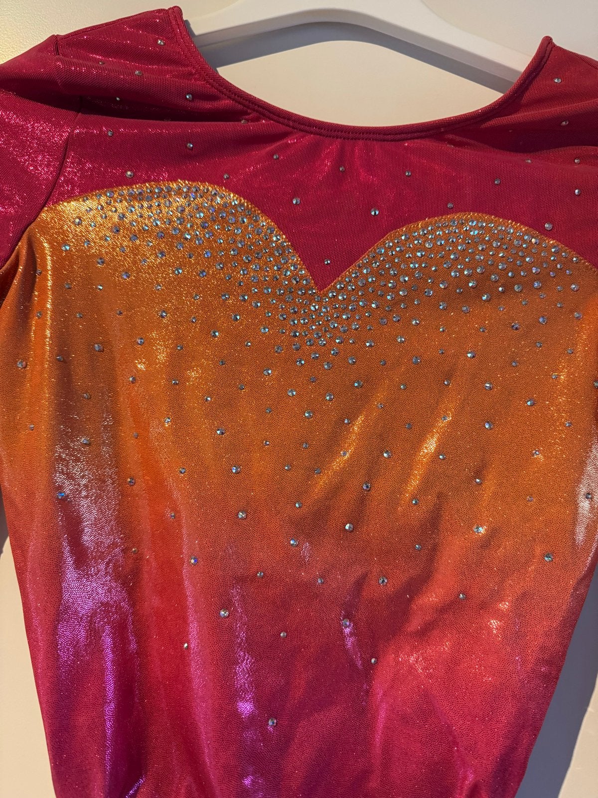 GK Turnpakje Roze/Oranje met Strass Steentjes, Maat 38/40 (M), Overige typen, Ophalen of Verzenden, Roze