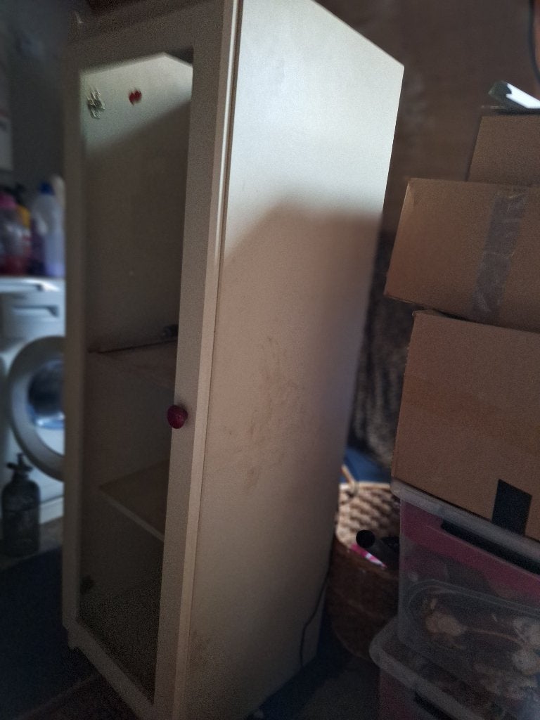 Vitrine/opbergkast, Huis en Inrichting, Kasten | Vitrinekasten, Ophalen, Minder dan 50 cm, Met deur(en), 100 tot 150 cm