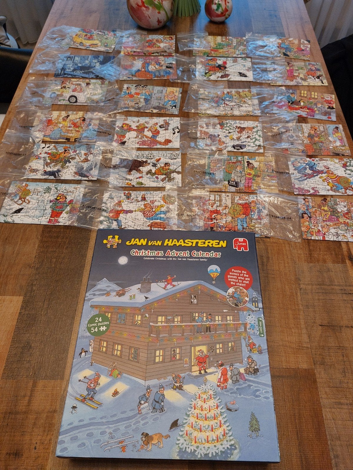 Jan van Haasteren Kerst Adventskalender Puzzel, Ophalen of Verzenden, Meer dan 50 stukjes, Zo goed als nieuw, 6 jaar of ouder