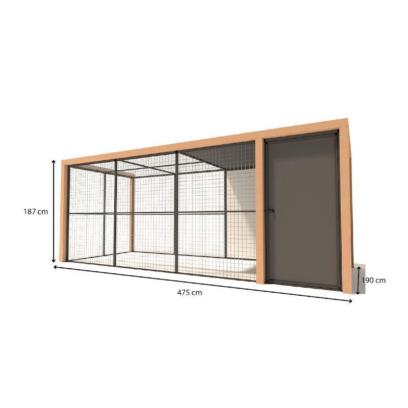 Voliere aluminium Noor | model 2, Dieren en Toebehoren, Vogels | Hokken en Kooien, Ophalen of Verzenden, Nieuw, Aluminium, Volière