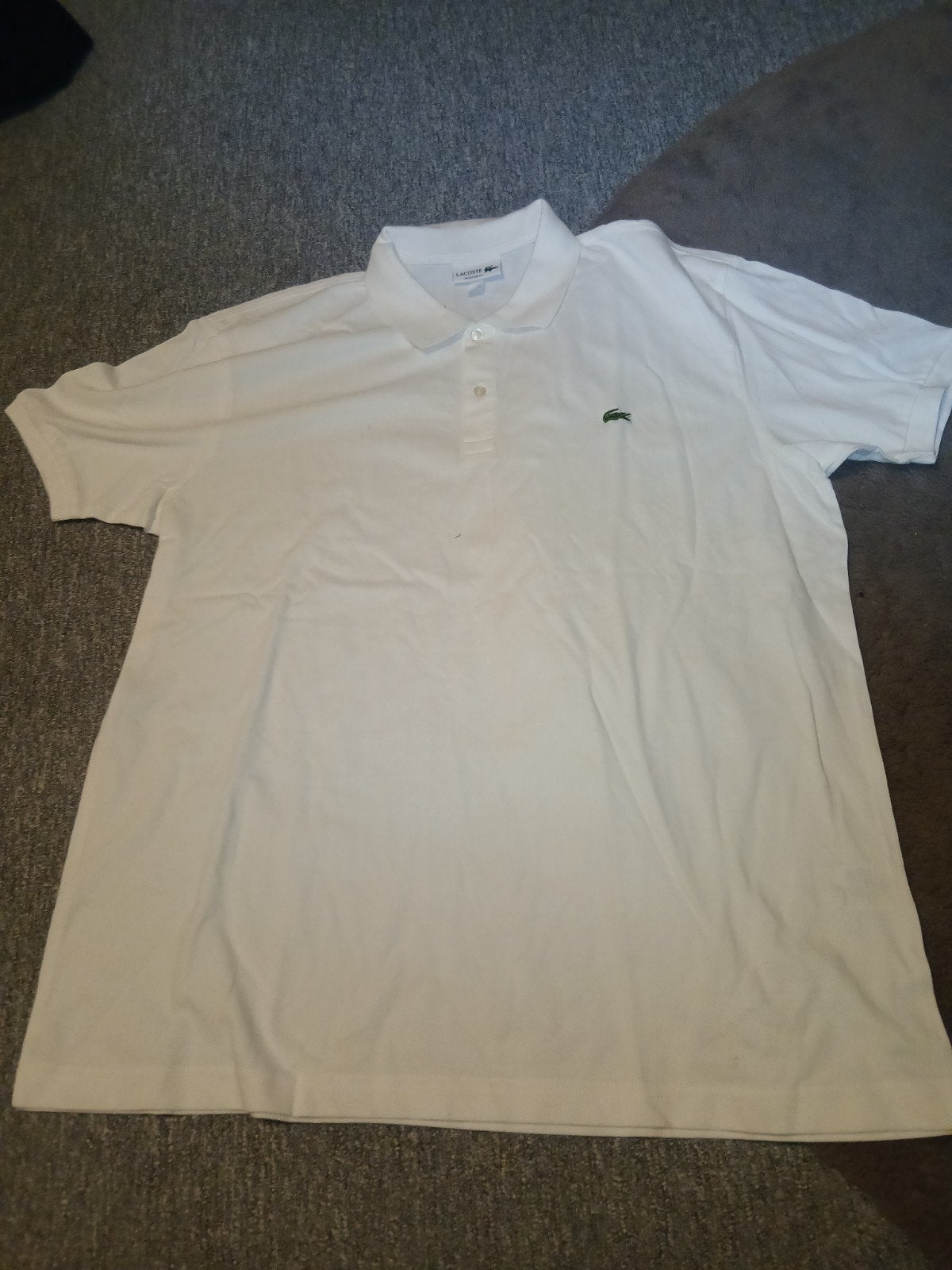 Lacoste Polo Shirt Heren - Wit - Maat 5XL, Overige maten, Ophalen of Verzenden, Zo goed als nieuw, Wit