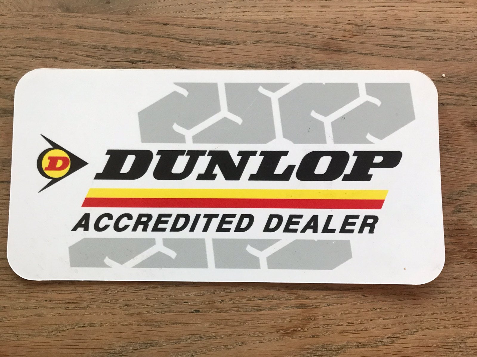 Dunlop banden kunststof reclamebord, Ophalen of Verzenden, Gebruikt, Reclamebord