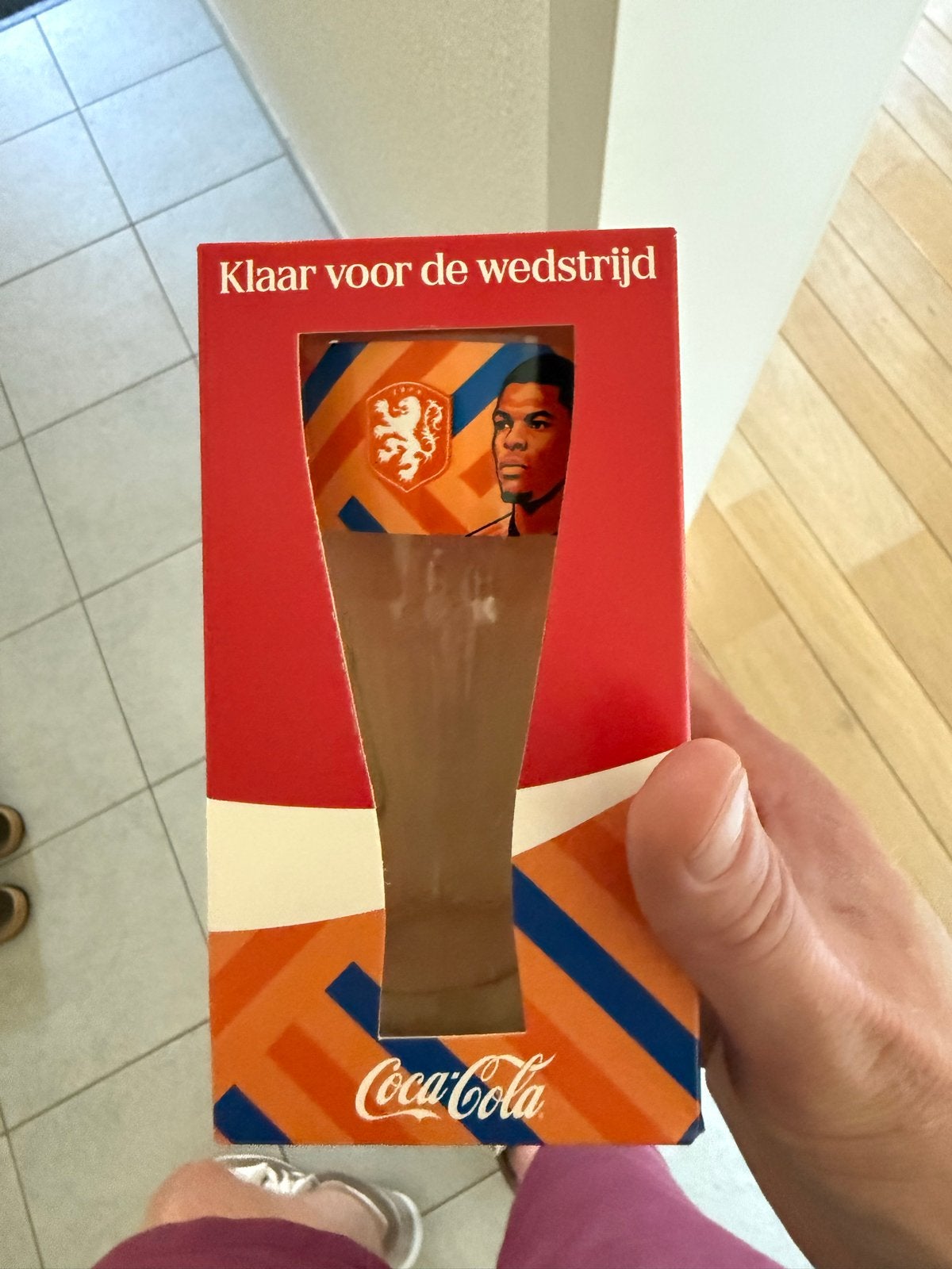 Coca-Cola WK 2026 glas Denzel Dumfries Oranje, Verzamelen, Ophalen, Nieuw