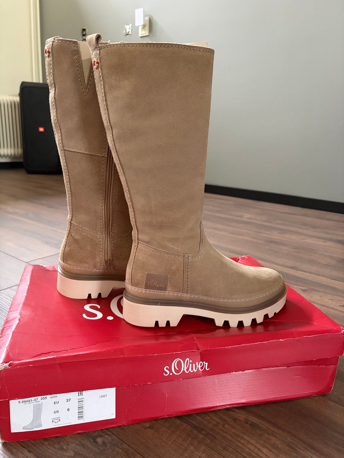 Knie laarzen / Snowboots s.Oliver beige, Hoge laarzen, Beige, Nieuw, Ophalen of Verzenden