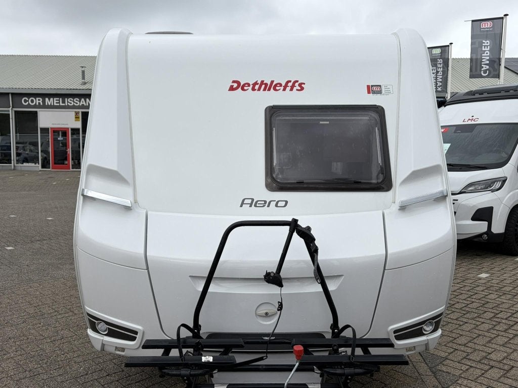 Dethleffs Aero 470 FSK AIRCO/VOORTENT/MOVER/FIETSENDRAGER, Dwars-stapelbed, Bedrijf, Treinzit, Dethleffs