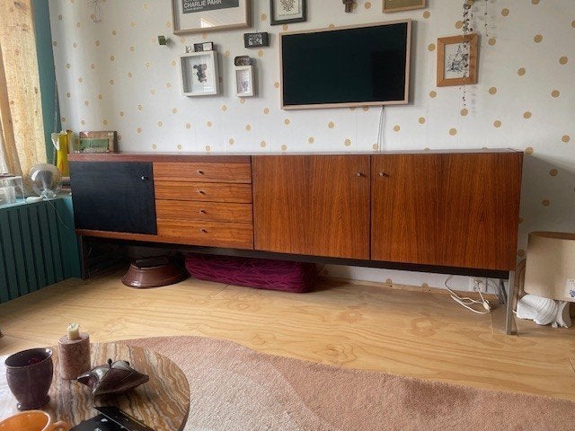Fristho dressoir, Gebruikt, Met deur(en), 200 cm of meer, Design jaren '70