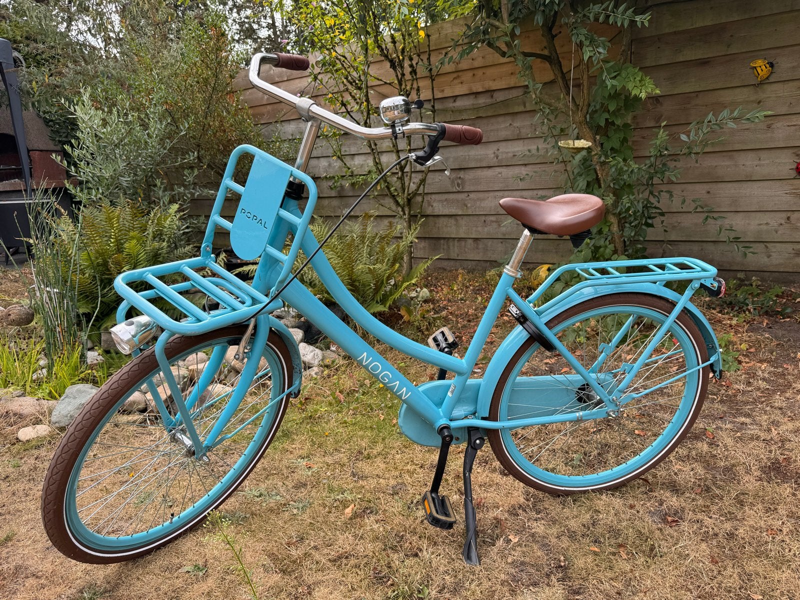 Nogan meisjesfiets blauw - Zo goed als nieuw, Fietsen en Brommers, Ophalen, Zo goed als nieuw, Velgrem, Handrem