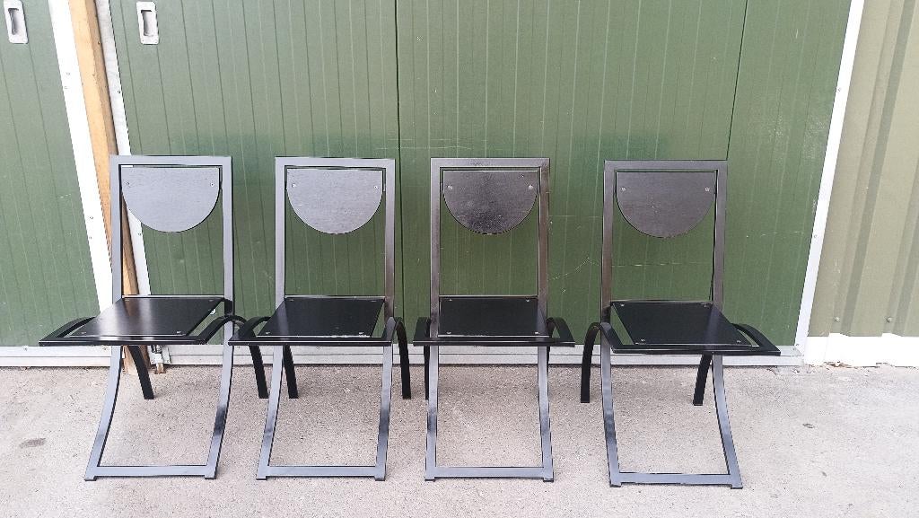 4 Sinus stoelen, ontworpen door Karl Friedrich Förster, Huis en Inrichting, Stoelen, Gebruikt, Zwart, Ophalen of Verzenden, Vier