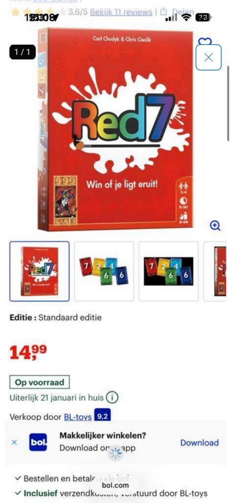 red 7 nieuw in plastic, Ophalen of Verzenden, Nieuw