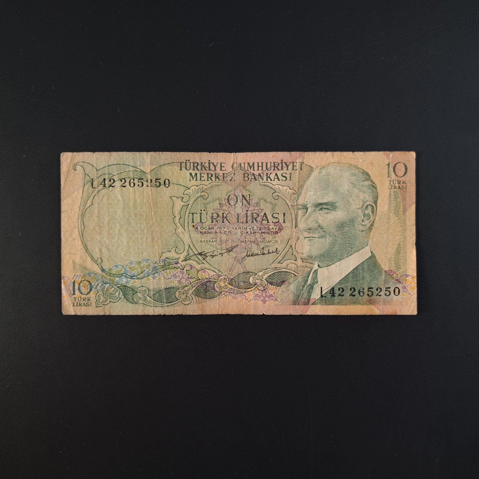 10 lira Turkije #055, Postzegels en Munten, Bankbiljetten | Europa | Niet-Eurobiljetten, Verzenden, Overige landen, Los biljet