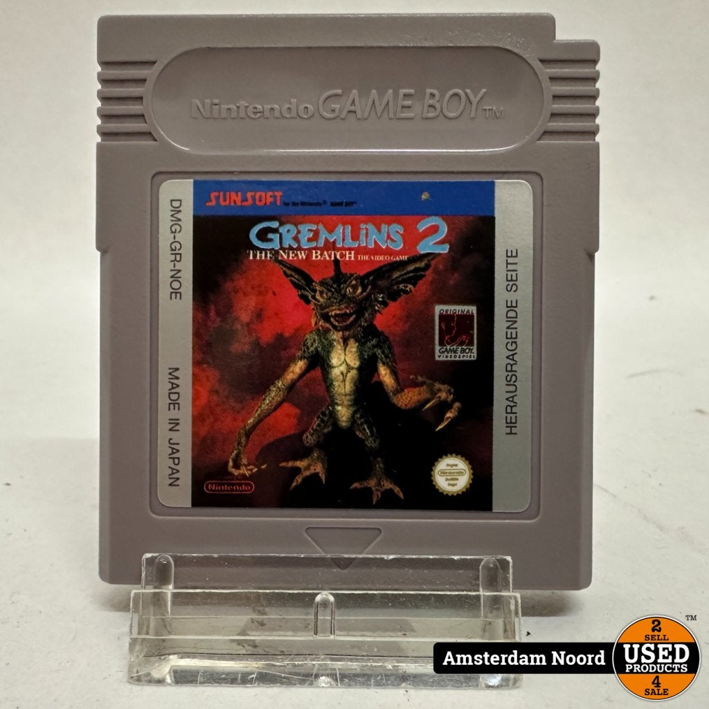 Nintendo GameBoy Gremlins 2, Nintendo, Gebruikt, Support@nintendo.com, 11-1 Hokotate-cho, Kamitoba, Minami-ku
Kyoto 601-8501
Japan