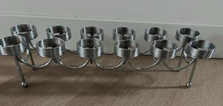 Vintage metalen kandelaar voor 12 kaarsen., Ophalen of Verzenden, Zo goed als nieuw, Metaal, Kandelaar