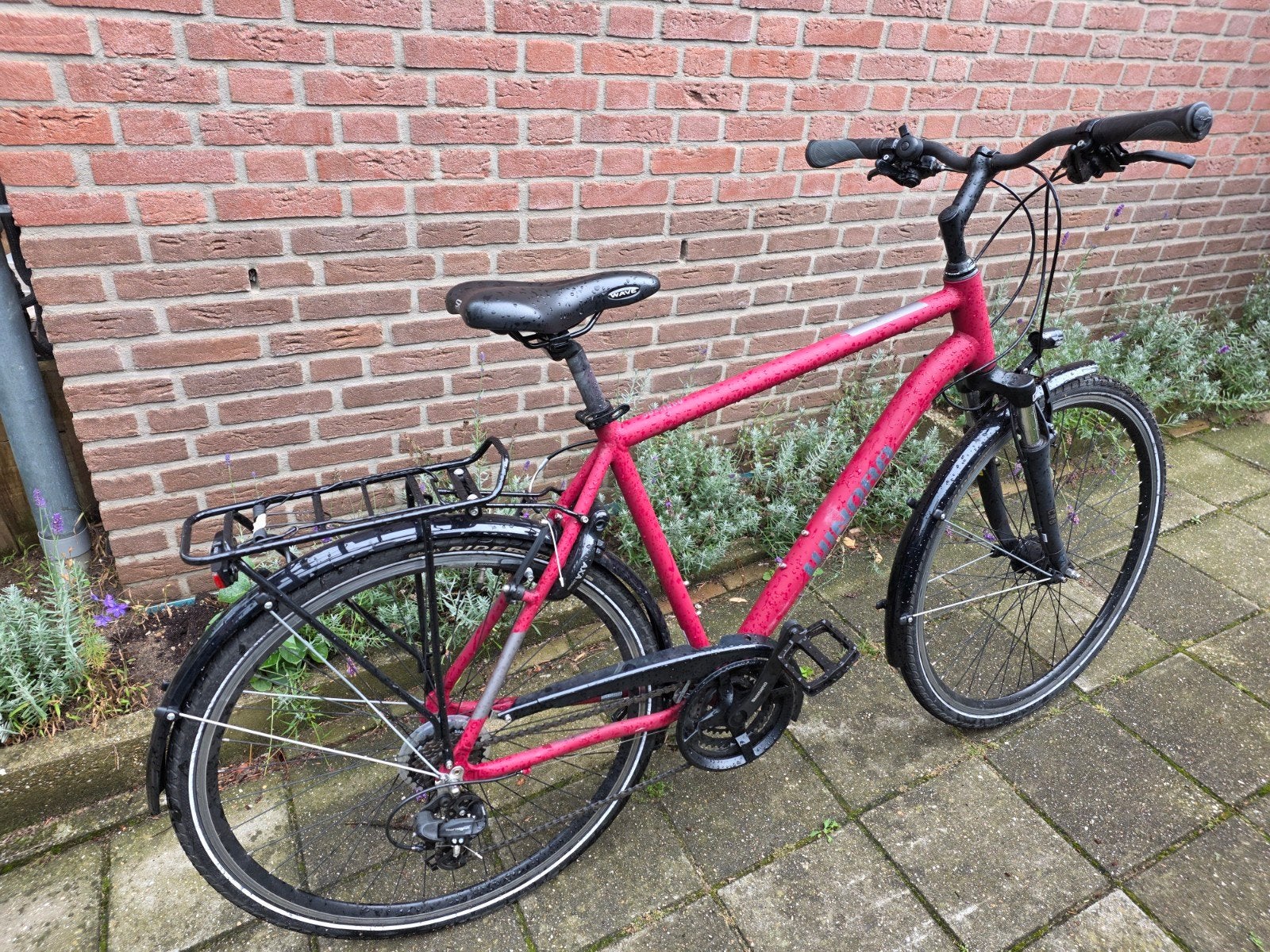 Mooie rode Winora fiets met 21 versnellingen, 28 inch, Velgrem, Meer dan 20 versnellingen, Ophalen