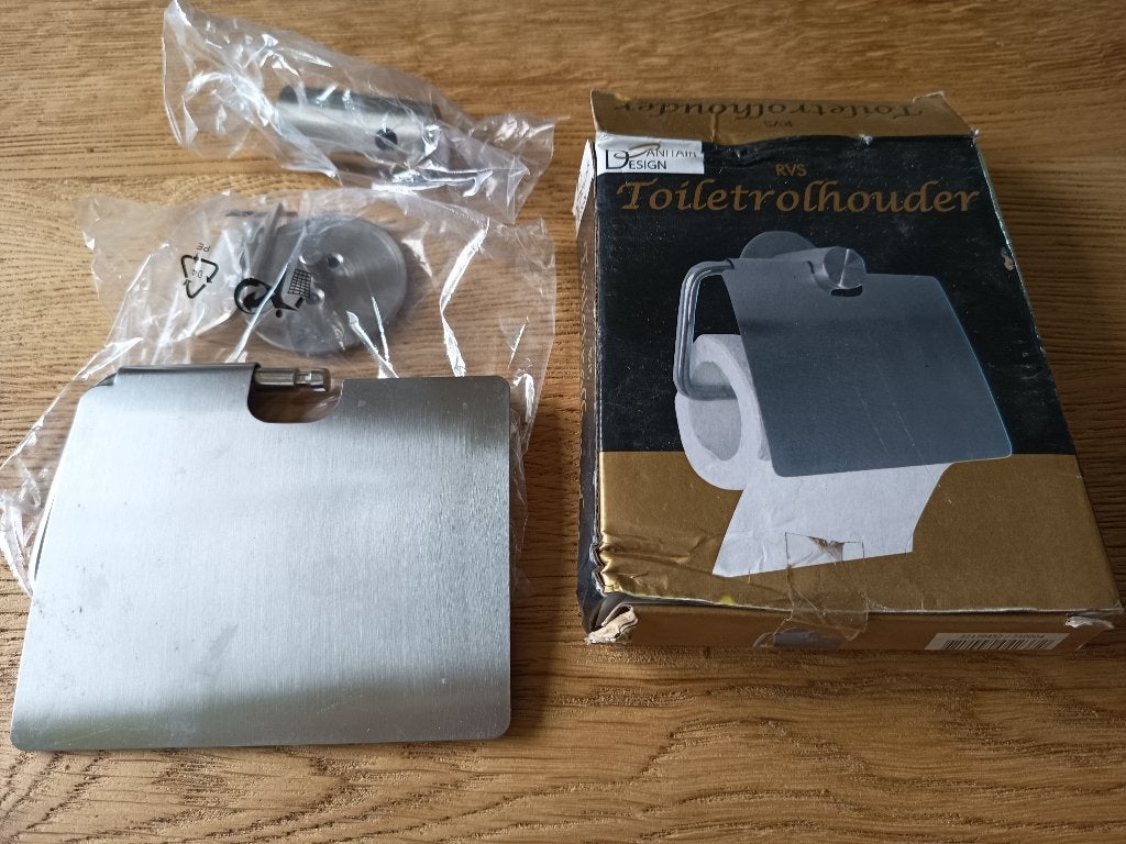 NIEUW! wc-rol wandhouder  gepolijst RVS, Ophalen of Verzenden, Nieuw, Rvs, Toilet