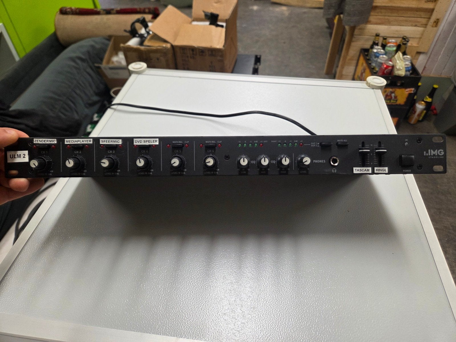 IMG Stageline ULM 2 Audio Mixer - Compacte Mengtafel, Ophalen of Verzenden, Gebruikt, Minder dan 5 kanalen, Microfooningang