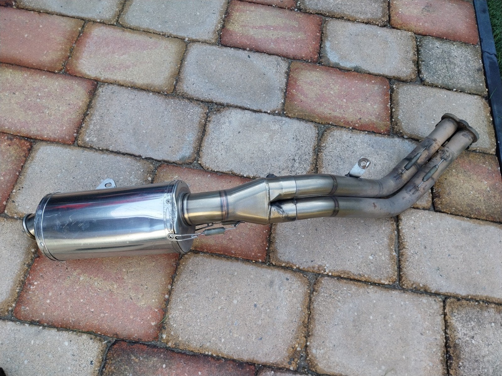 Honda cbr 954rr laser einddemper met linkpijp, Ophalen, Gebruikt