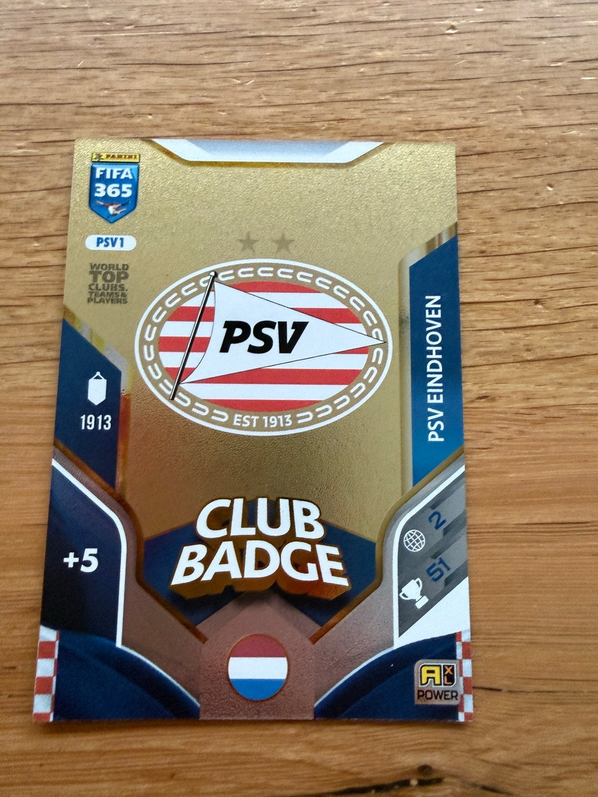 PSV Club Badge Voetbal Kaart - FIFA 365 Adrenalyn XL, Ophalen of Verzenden, Zo goed als nieuw, PSV, Spelerskaart