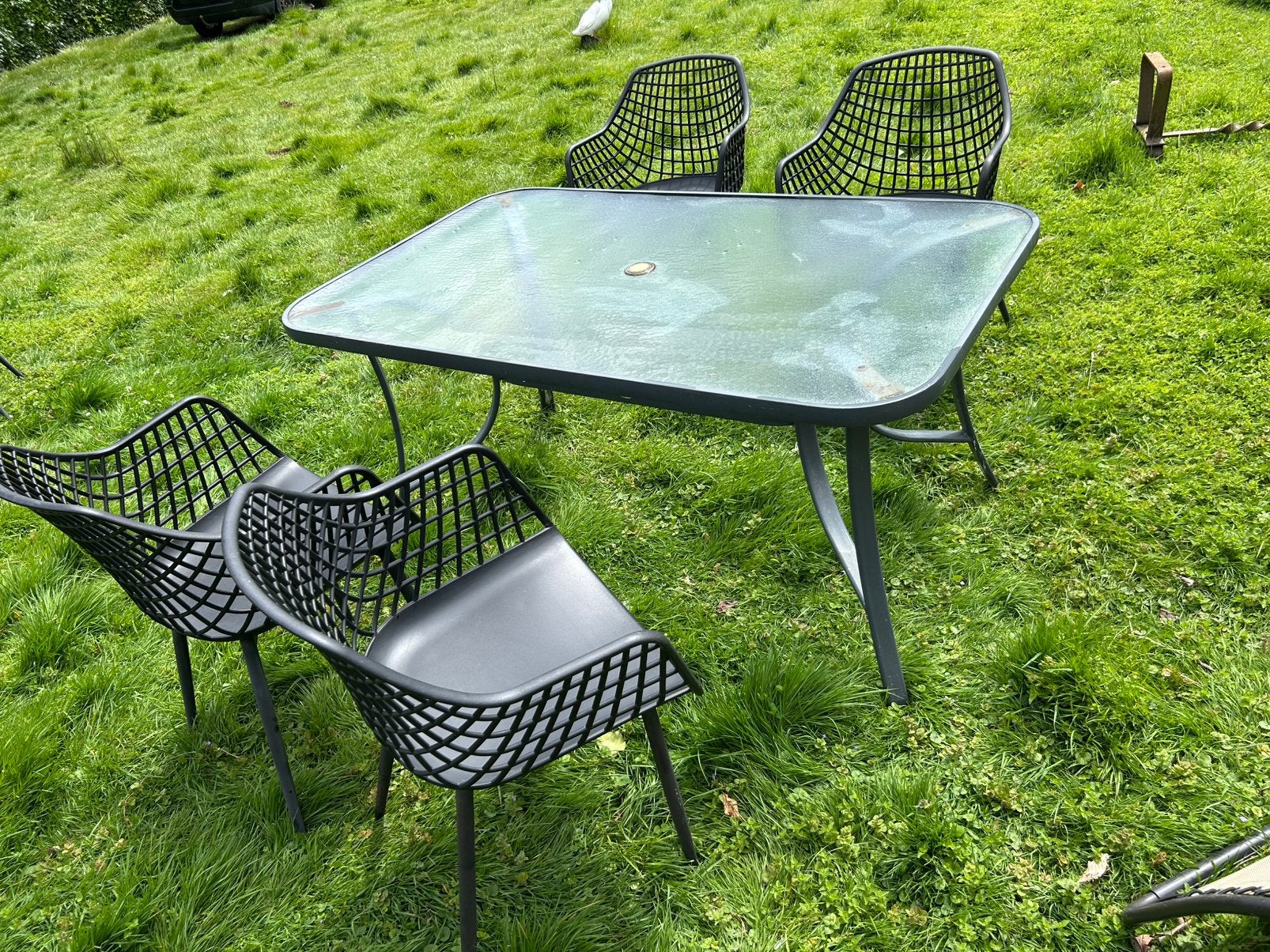 Tuin tafel met stoelen, Ophalen of Verzenden, Gebruikt