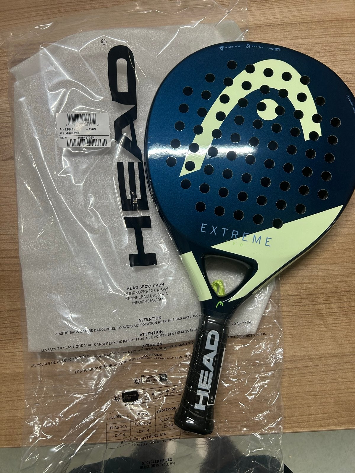 Head Evo Extreme Padel Racket - Nieuw in verpakking, Sport en Fitness, Padel, Ophalen of Verzenden, Nieuw, Padelracket