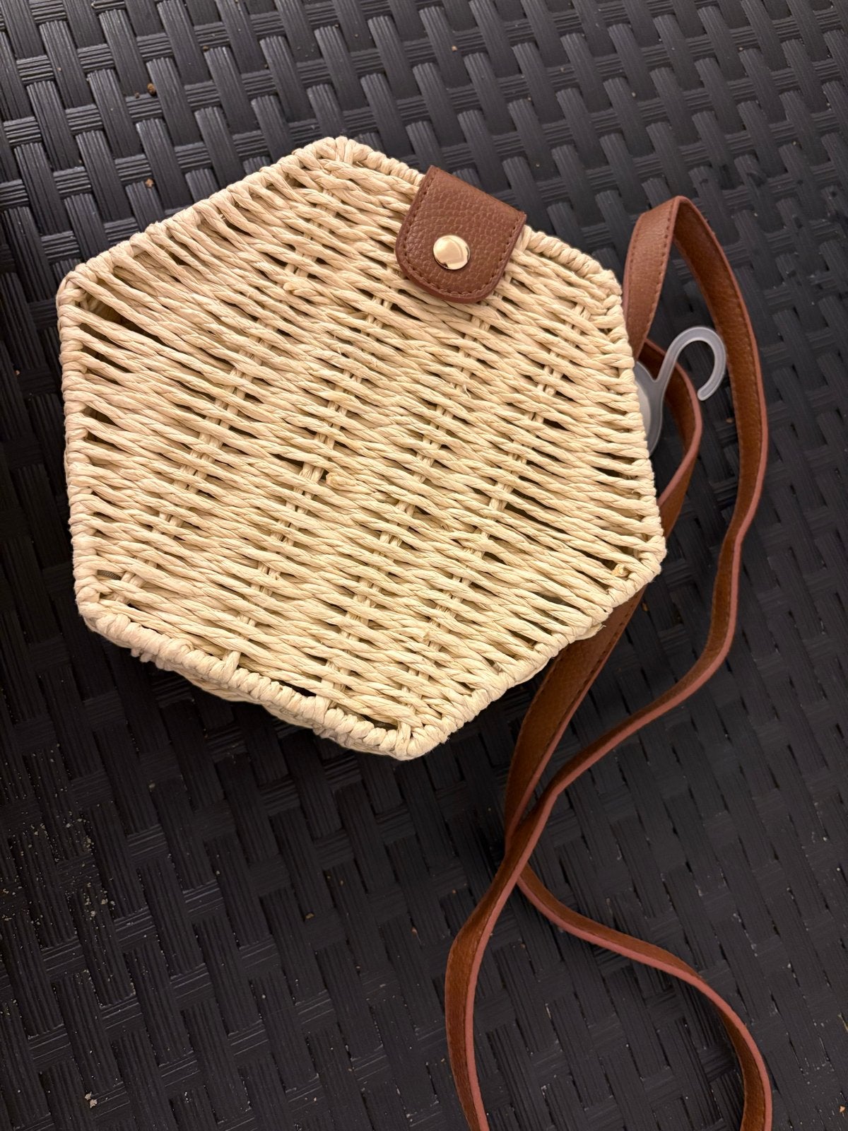 Leuke rieten schoudertasje, nieuw, Ophalen of Verzenden, Nieuw, Beige, Schoudertasje