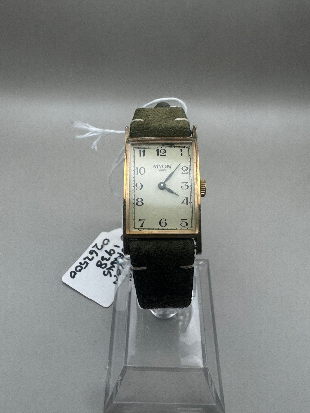 Vintage ( tank ) Myon Paris horloge, Overige merken, Overige materialen, Met bandje, Polshorloge