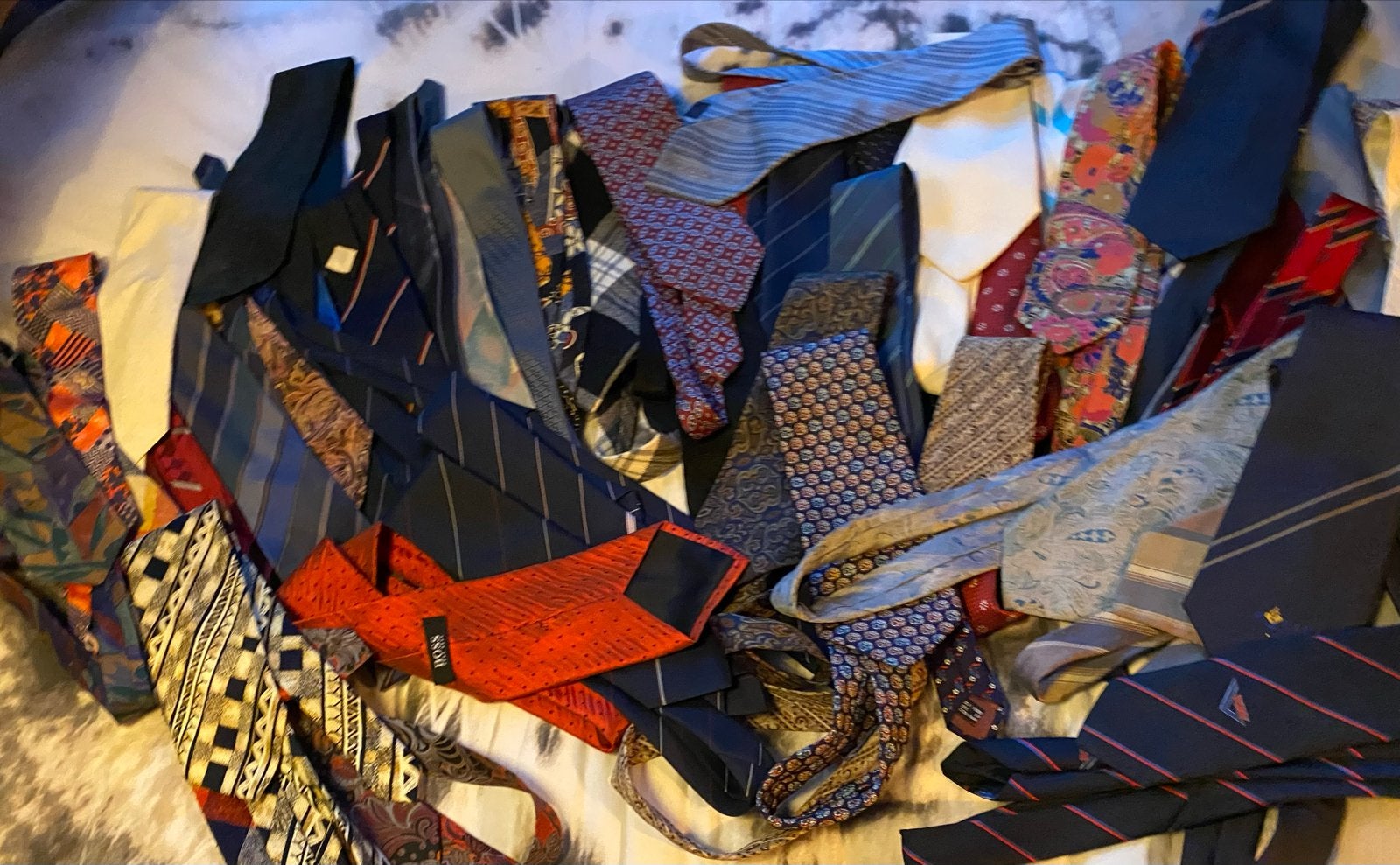 Uitgebreide collectie heren dassen - Verschillende merken, Ophalen of Verzenden, Gedragen, Meerkleurig, Met patroon