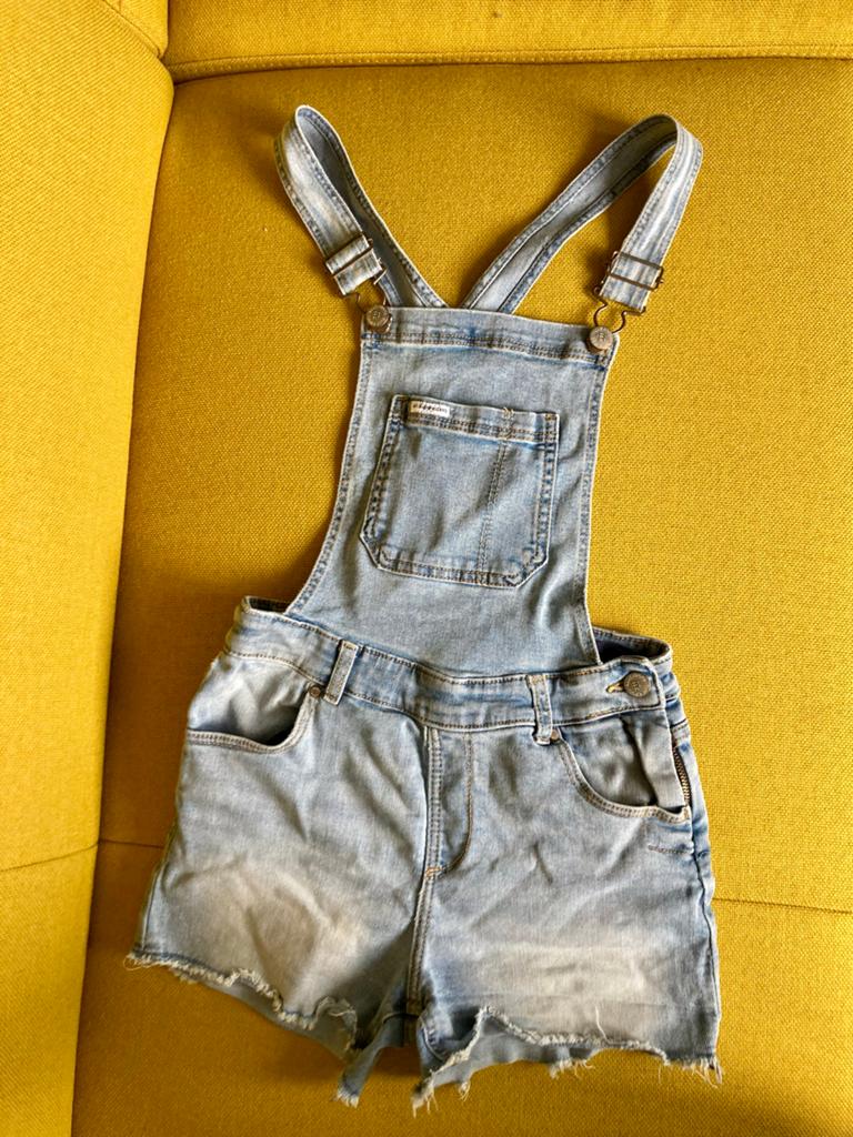 Korte jeans jumpsuit/salopet Blue Ridge maat 152, Ophalen of Verzenden, Gebruikt, Meisje, Overige typen
