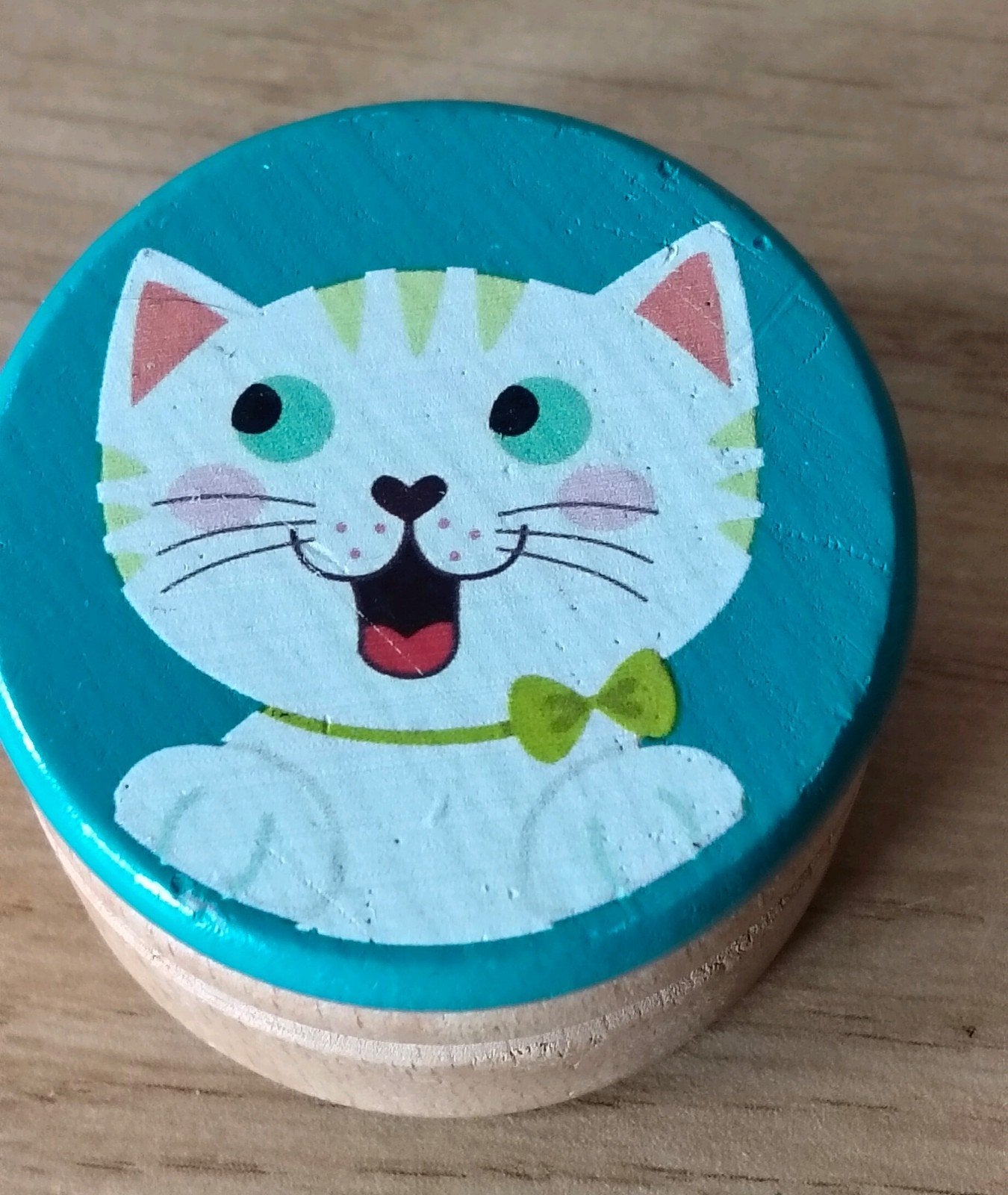 Houten doosje met wit kattengezichtje van Moses, Verzenden, Gebruikt, Overige merken, Overige typen