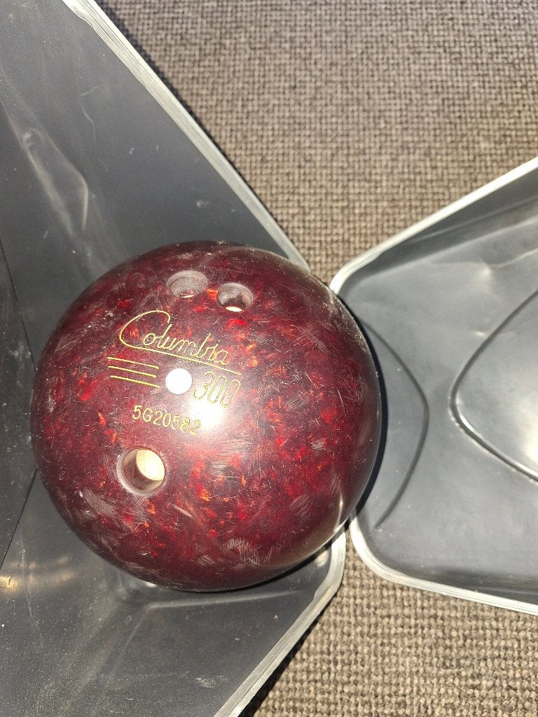 Bowlingbal vintage in koffer, Ophalen, Gebruikt, Bal