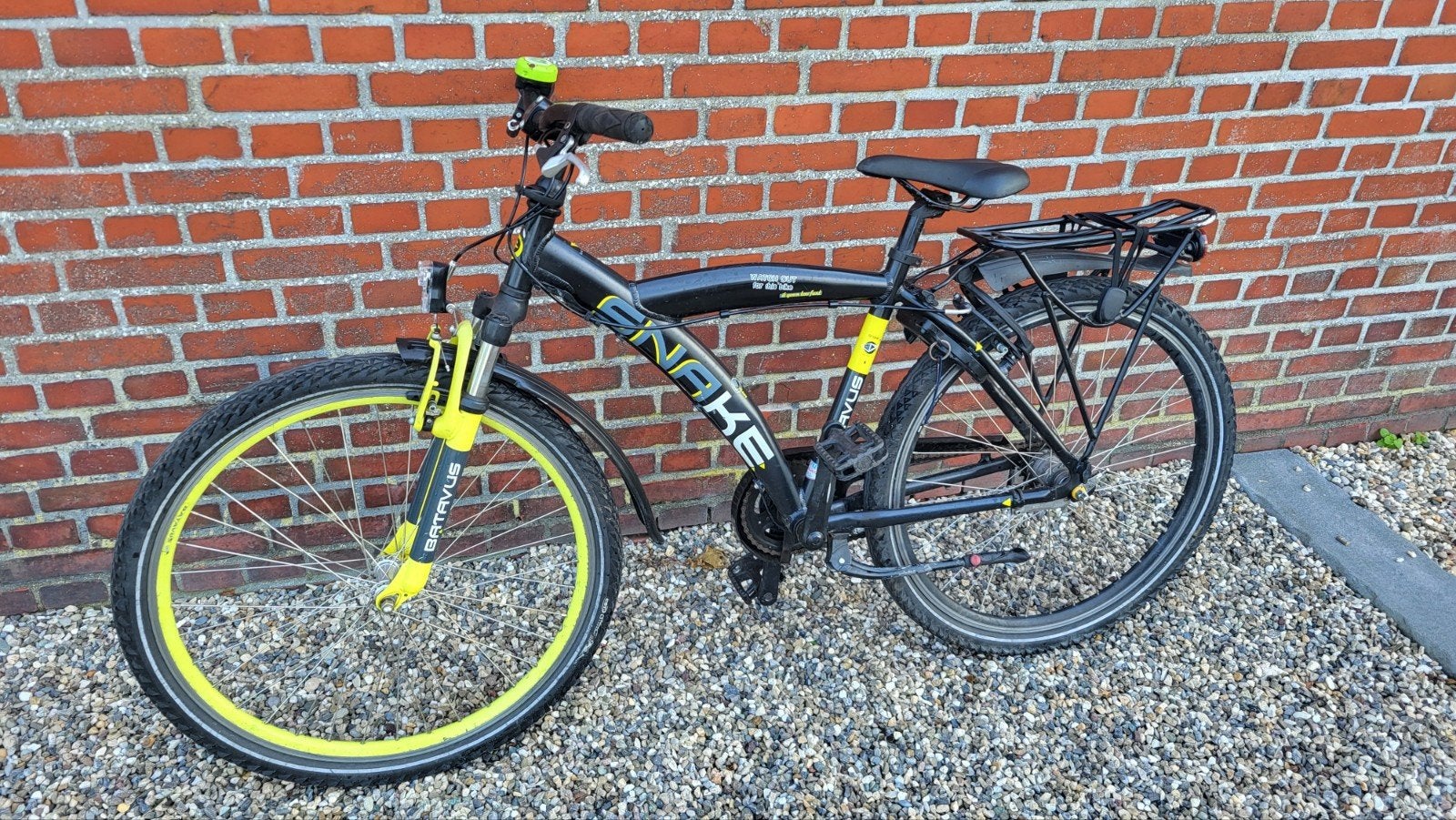 Batavus Snake 26 inch kinderfiets - Zwart/Geel, Ophalen, Terugtraprem, Gebruikt, Versnellingen