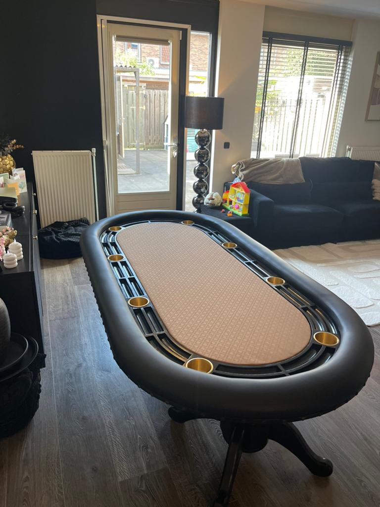 Luxe Pokertafel ♣️ ♥️ + Poker Chips, Vijf spelers of meer, Ophalen, Gebruikt