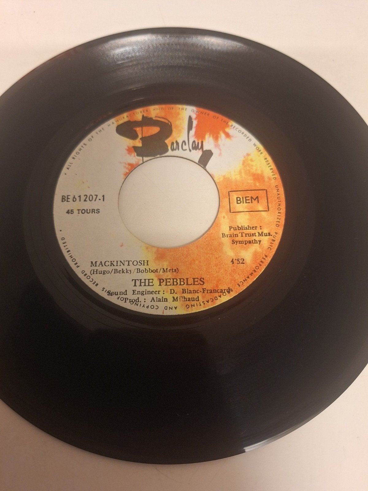 The Pebbles - MacKintosh, 1969., Verzenden, 7 inch, Progressive Rock