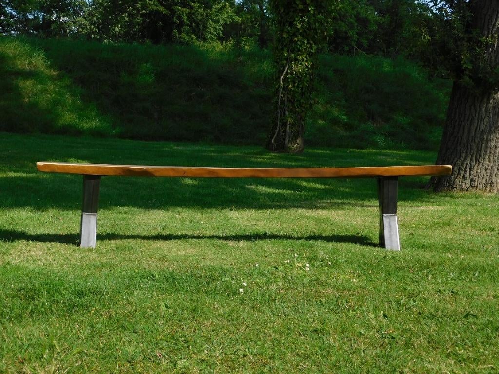 Robuuste Tuinbank - Suar Wood - 210 cm - Stalen Frame, Tuin en Terras, Tuinbanken, ., Nieuw, Ophalen of Verzenden, .