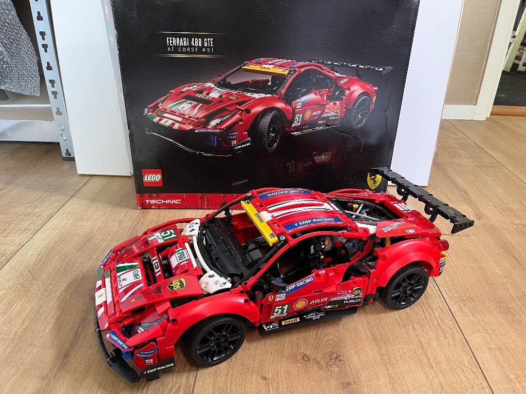 Lego Ferrari 488 GTE “AF Corse #51” (42125), Ophalen, Lego, Compleet, Zo goed als nieuw