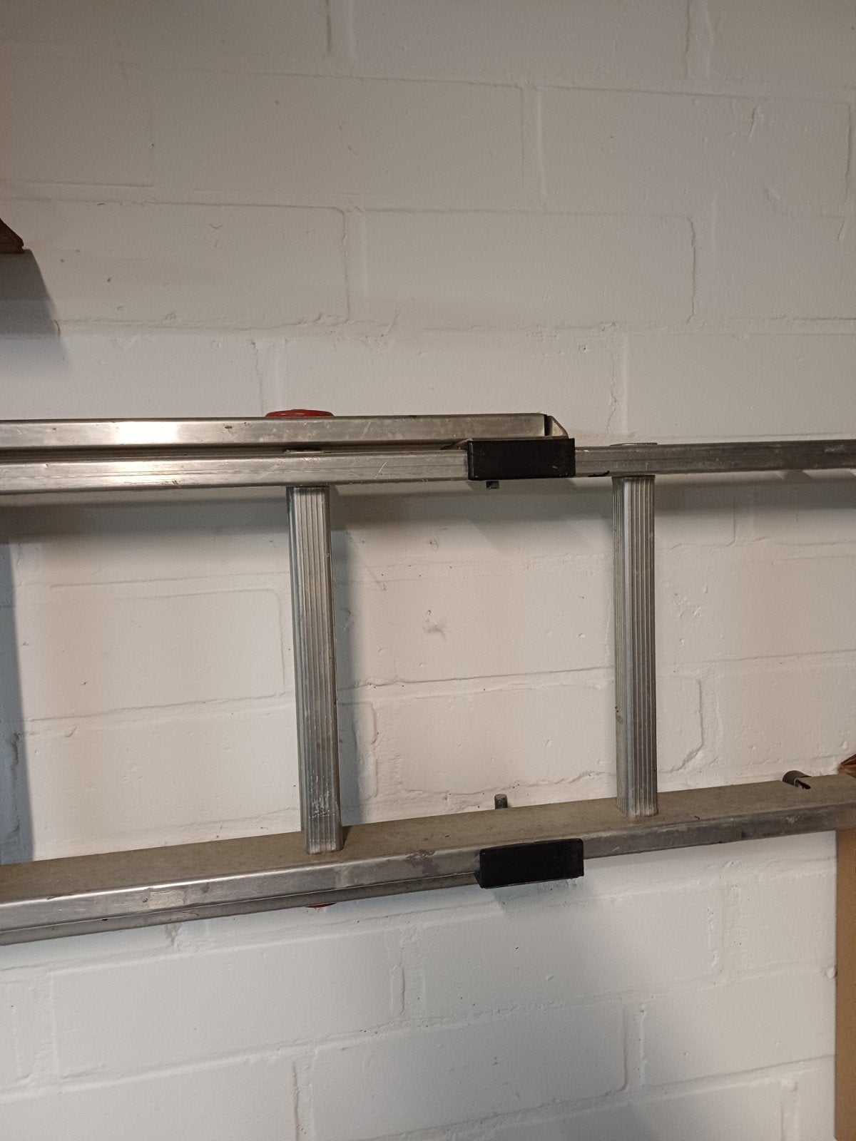 Uitschuifbare aluminium ladder. 2 keer 12  treden, Ophalen, Gebruikt, 4 meter of meer