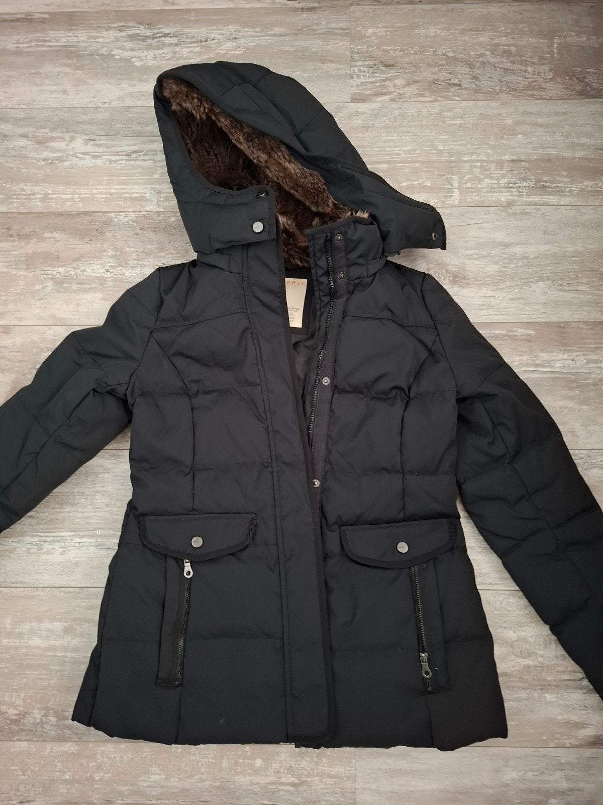 dames winterjas, Kleding | Dames, Maat 38/40 (M), Zwart, Ophalen of Verzenden, Zo goed als nieuw