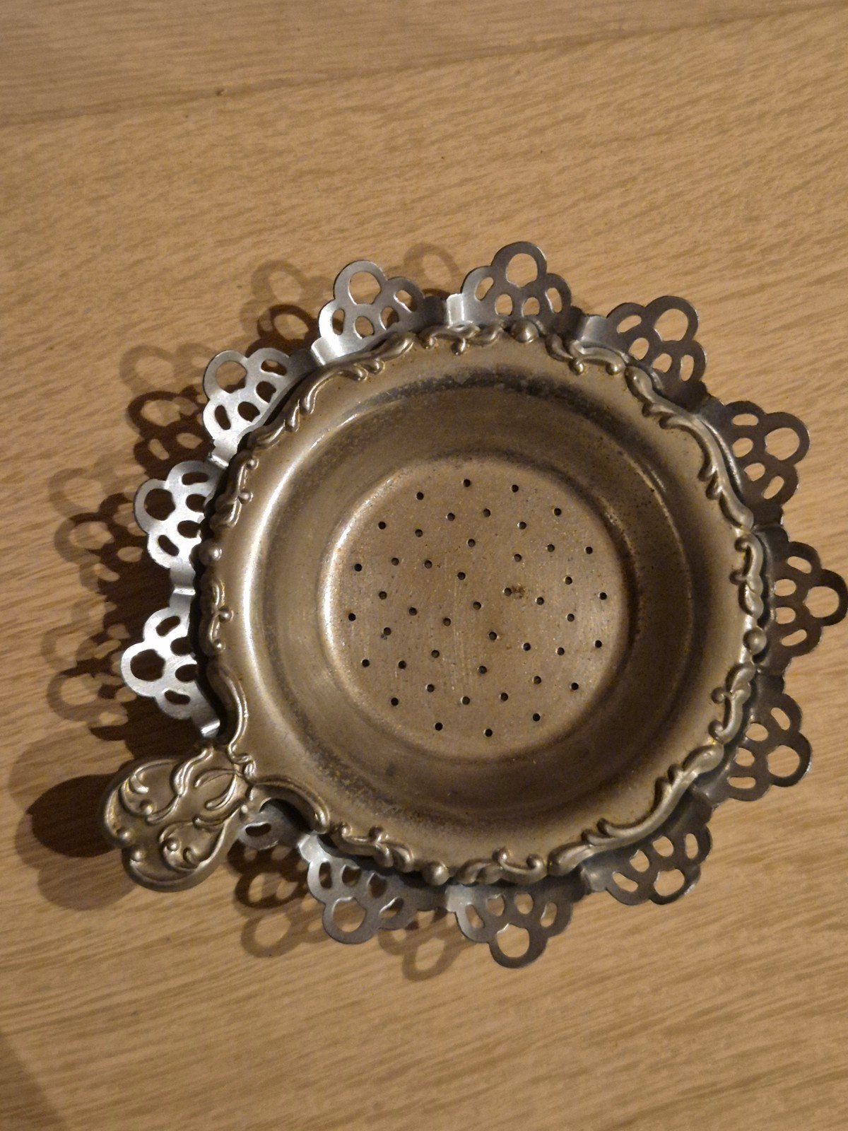 Antieke theezeef met lekbakje, Antiek en Kunst, Ophalen of Verzenden