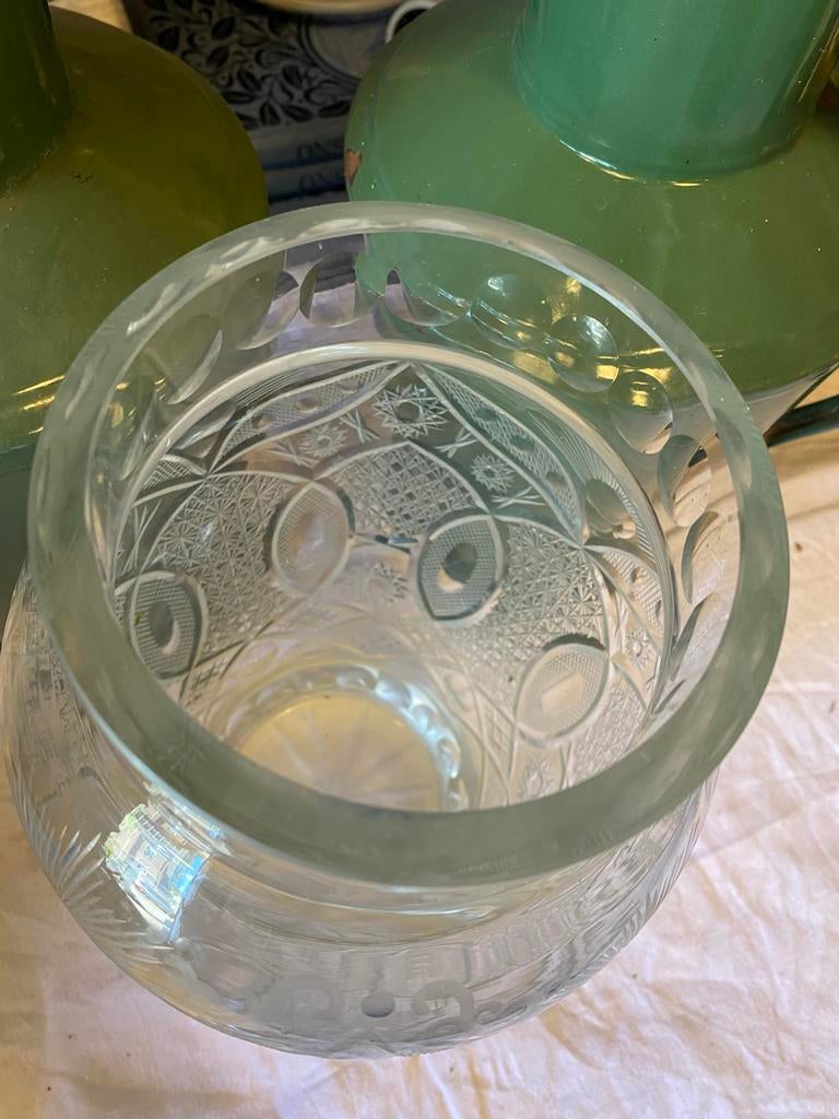 Mooi  bewerkte glazen vaas, Ophalen, Overige kleuren, Nvt, Minder dan 50 cm