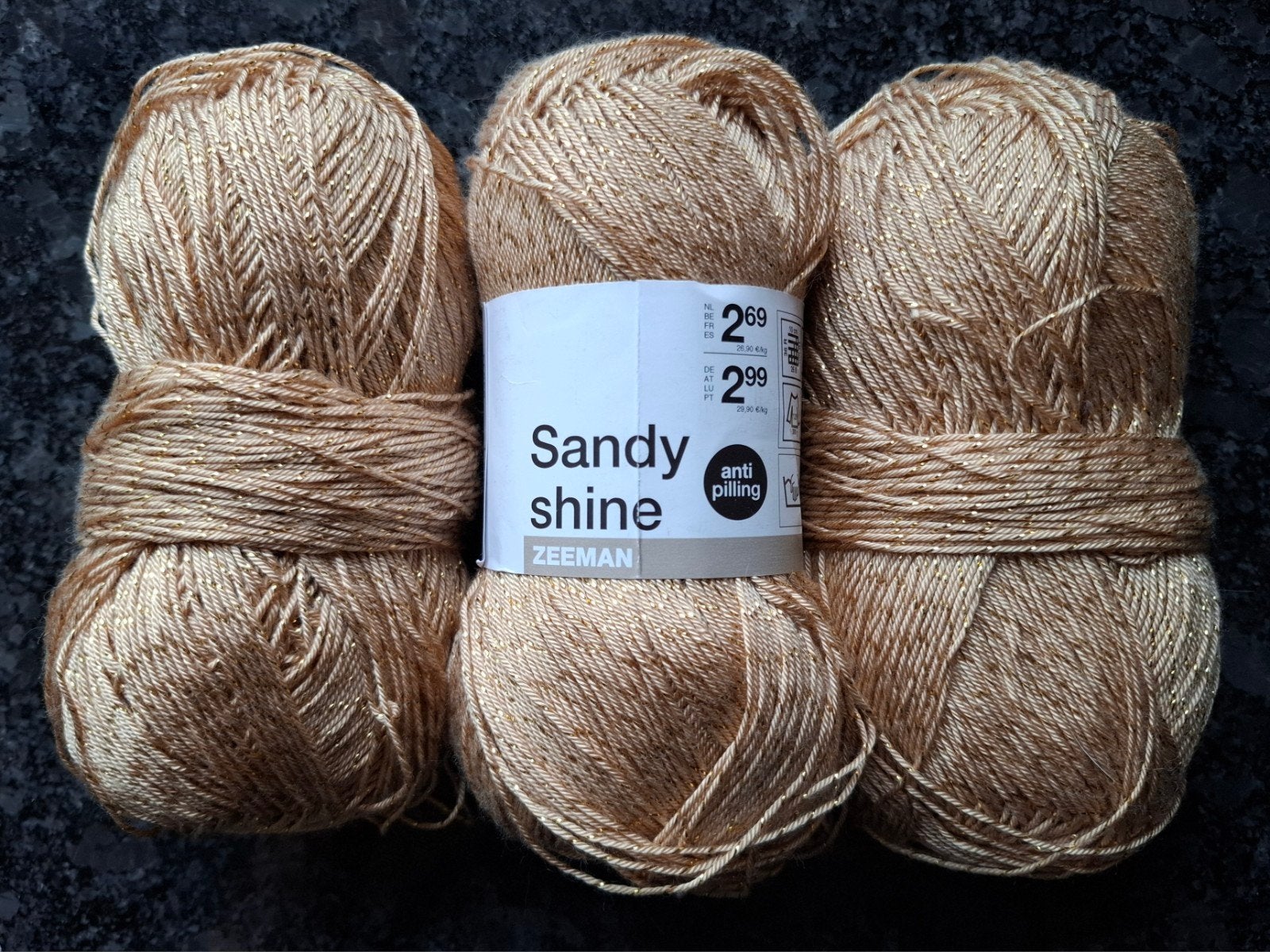 Sandy shine garen, Hobby en Vrije tijd, Ophalen of Verzenden, Nieuw, Breien of Haken, Wol of Garen