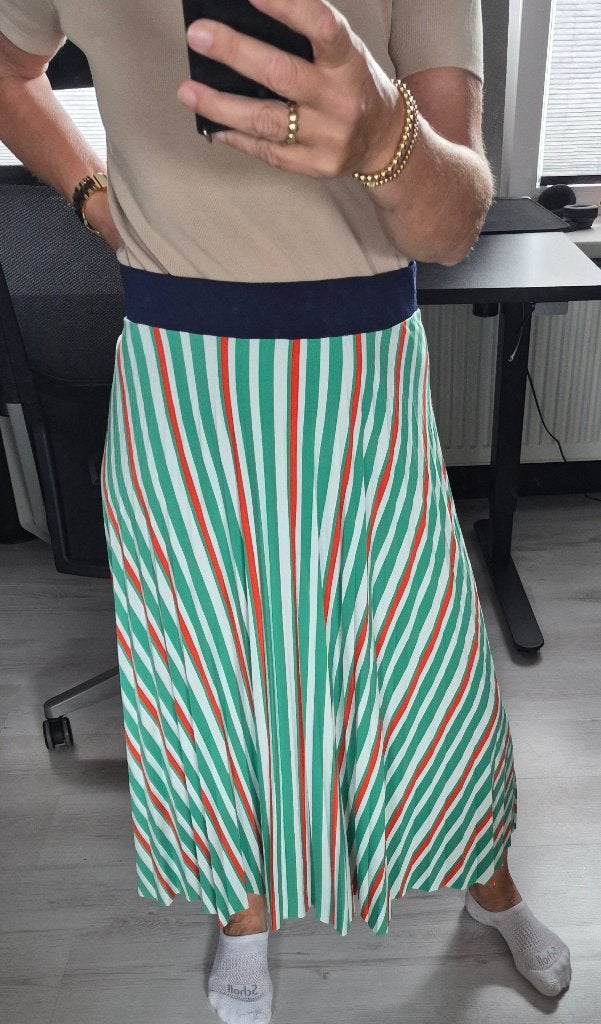 Prachtige rok van Tom Tailor, maat 44, Meerkleurig, Maat 42/44 (L), Zo goed als nieuw, Onder de knie