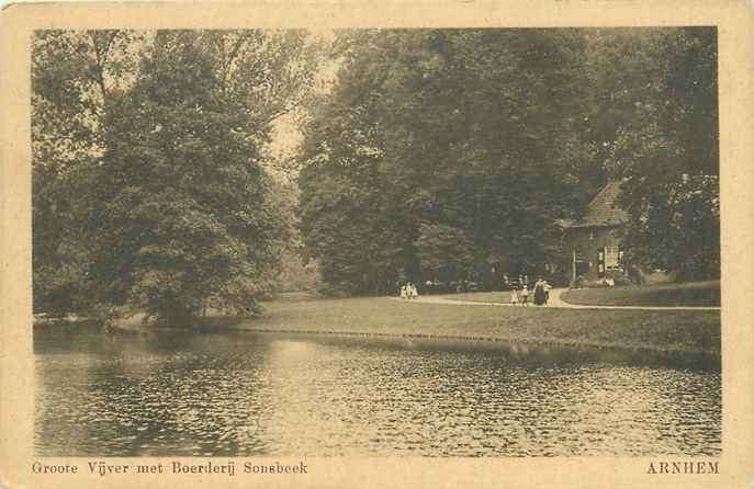 301-198-041 Arnhem Groote Vijver met Boerderij Sonsbeek, Verzenden, Voor 1920, Gelderland