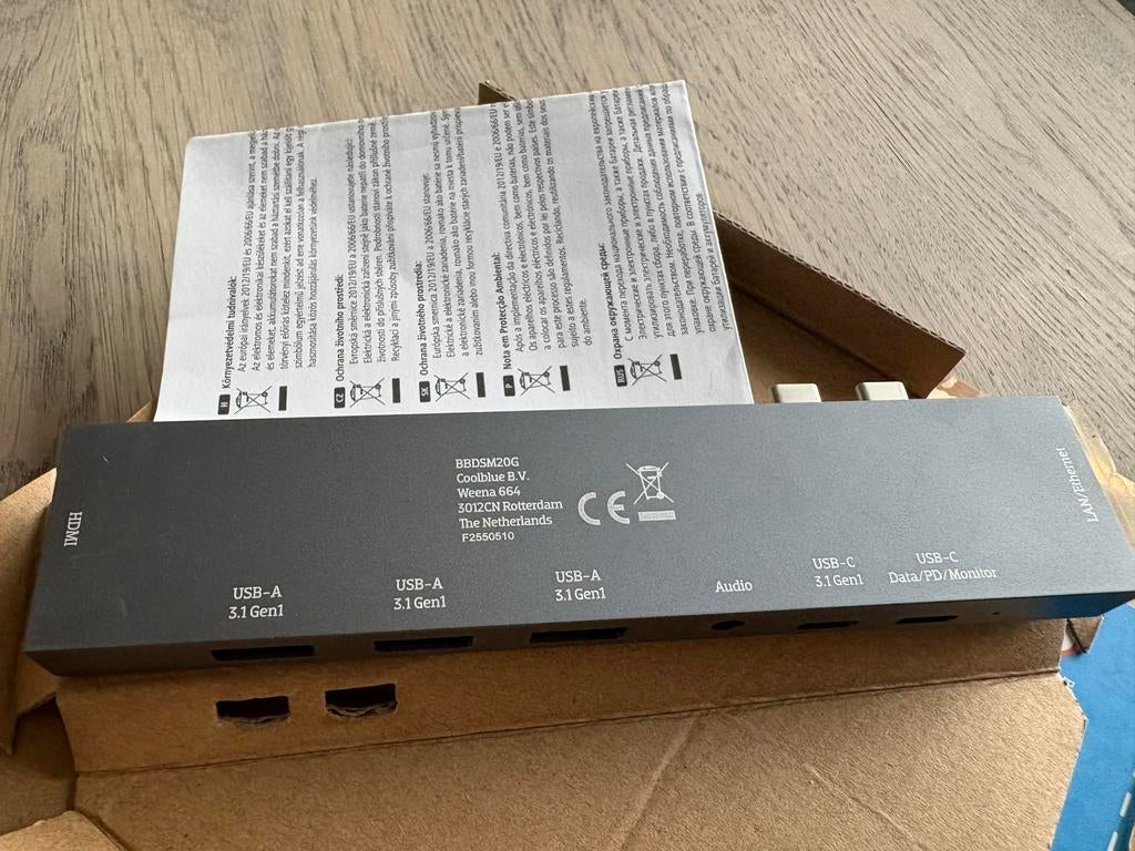 BlueBuilt 8-in-1 USB-C Docking station voor MacBook x 7, Ophalen of Verzenden, Nieuw, Docking station, Laptop