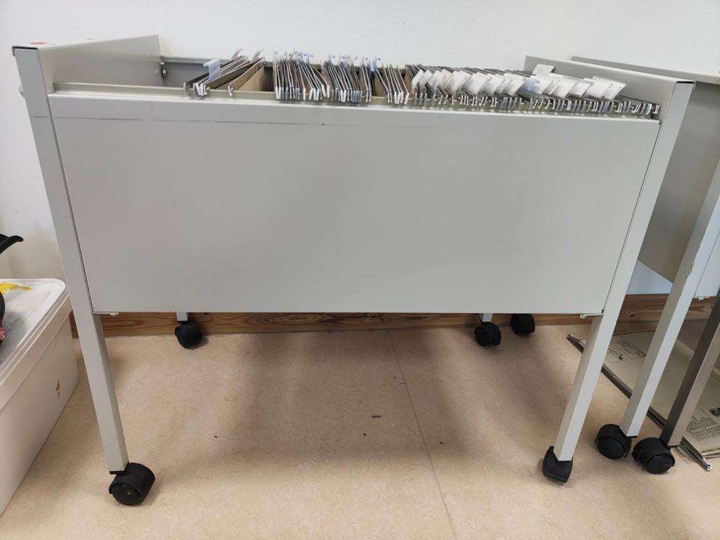Document karren met mappen, Huis en Inrichting, Kasten | Roldeurkasten en Archiefkasten, Ophalen, 25 tot 50 cm, 50 tot 100 cm