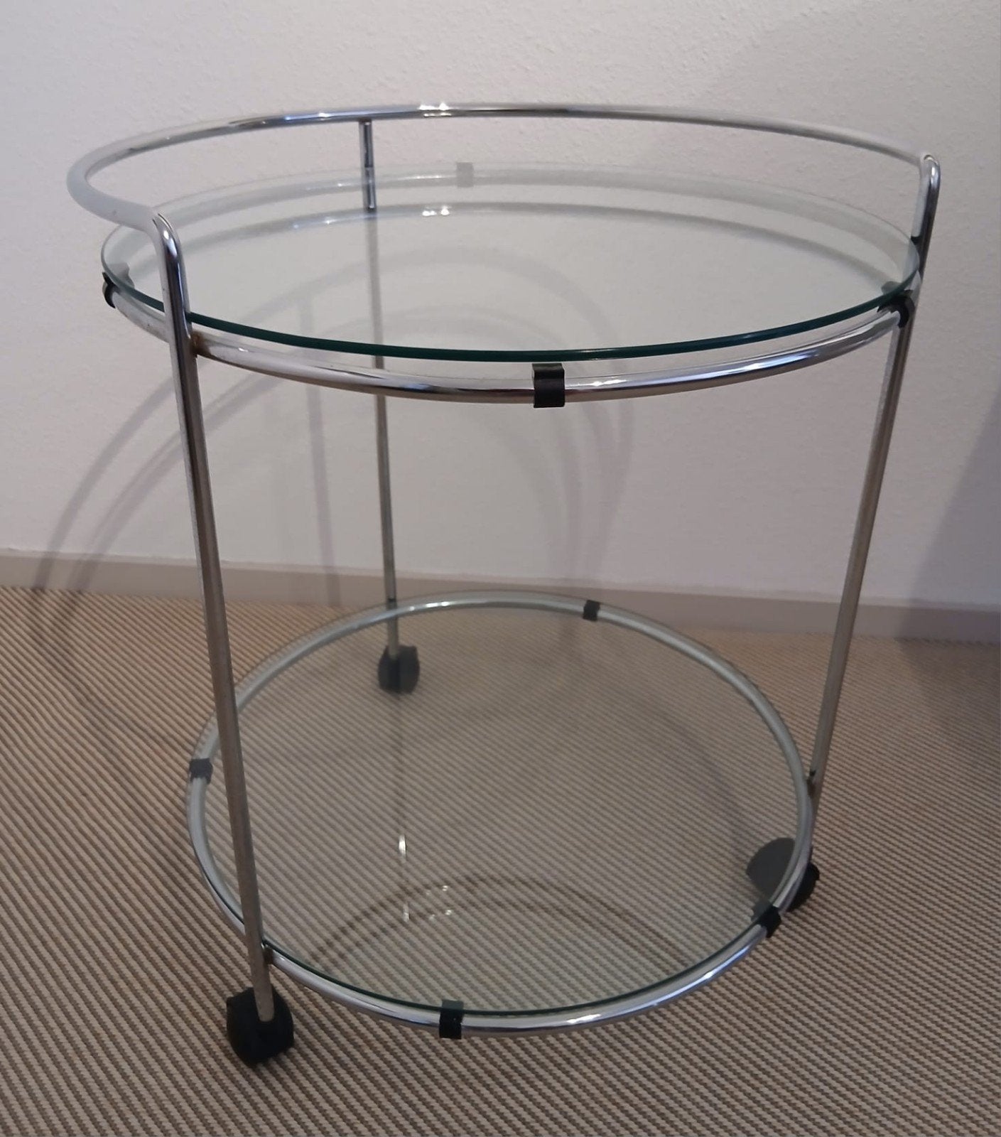 Tafel, Huis en Inrichting, Tafels | Bijzettafels, Minder dan 55 cm, Glas, Rechthoekig, Ophalen