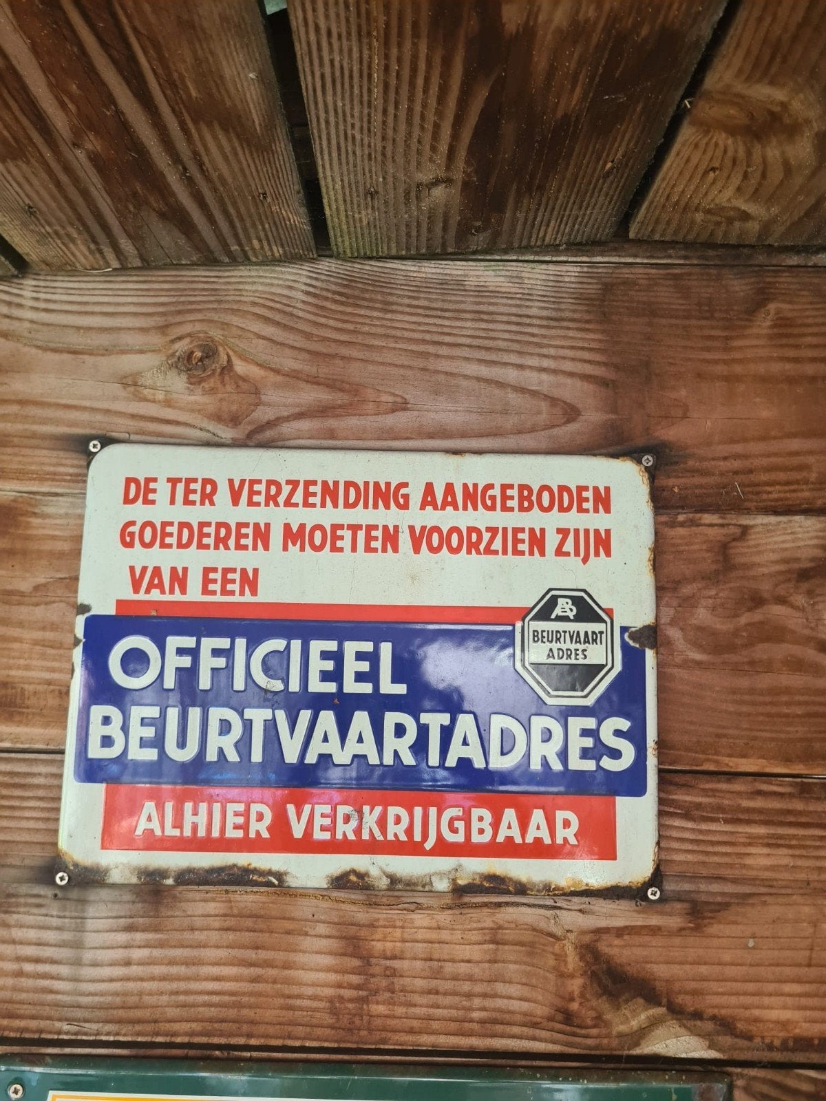 emaille bord, Ophalen of Verzenden