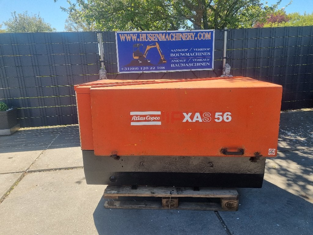 Atlas copco xas 56 diesel compressor, Doe-het-zelf en Verbouw, Ophalen, Gebruikt, 6 tot 10 bar, 200 tot 400 liter/min