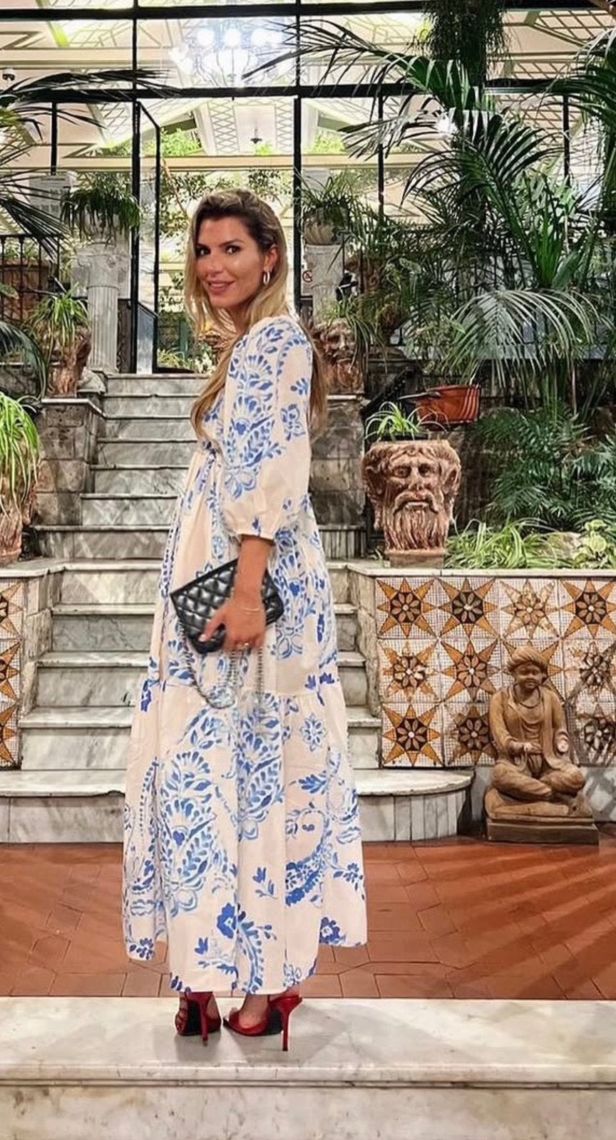 Studio Amaya Maxi Dress Small, Blauw, Ophalen of Verzenden, Zo goed als nieuw, Maat 36 (S)