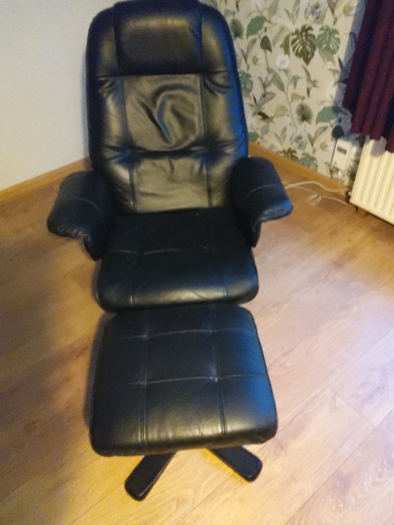 Draai fauteuil met hocker, Ophalen, Gebruikt, Minder dan 75 cm, 50 tot 75 cm