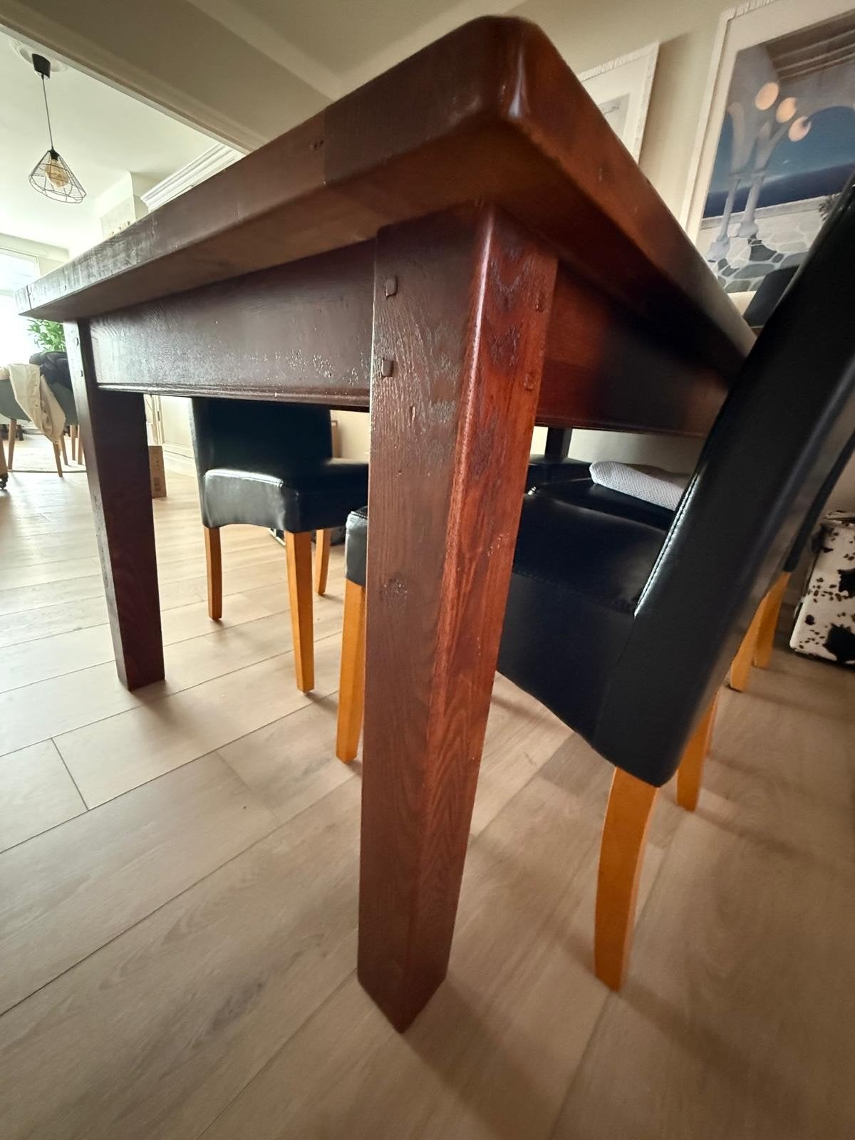 Uitschuifbare eettafel van massief Californisch kersenhout, Ophalen, 100 tot 150 cm, Ambachtelijk, Klassiek, 200 cm of meer