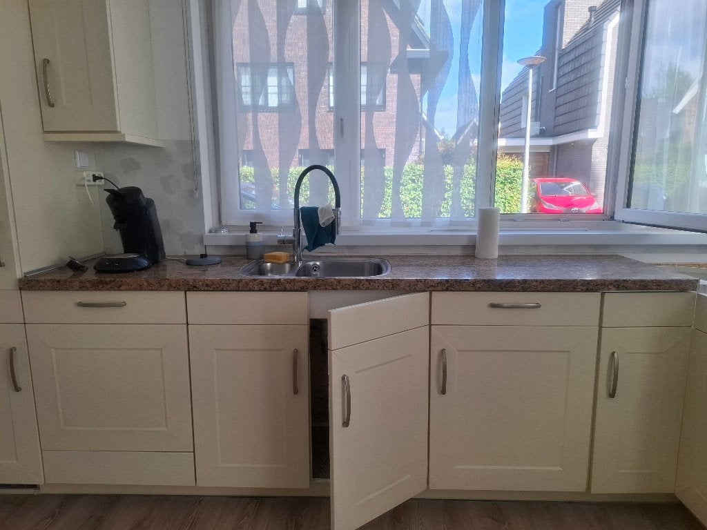 granieten werkblad plus dubbele spoelbak met vergiet, Huis en Inrichting, Keuken | Keukenelementen, Ophalen of Verzenden, 50 tot 75 cm